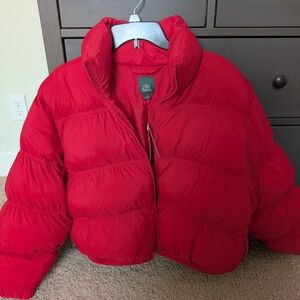 Women's Red Puffer Jacket